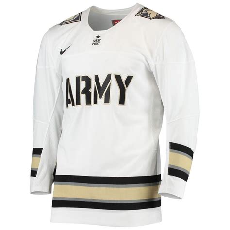 men's nike white army black knights replica hockey jersey|black knights hockey shirts.